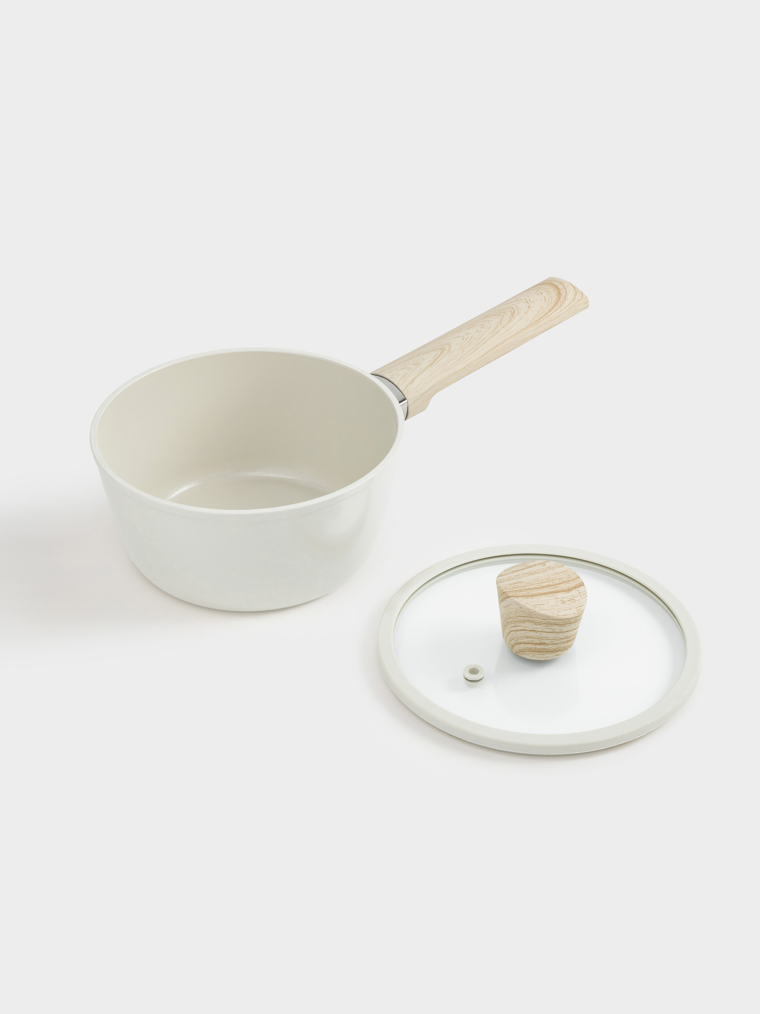 Saucepan, 16 cm, 1.3 l, with lid, coated, aluminum, milky, Sentimentality, image-2