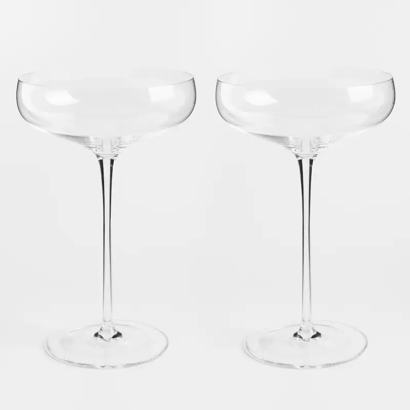 Champagne coupe glass, 250 ml, 2 pcs, crystal glass, Ferentino ,image-0