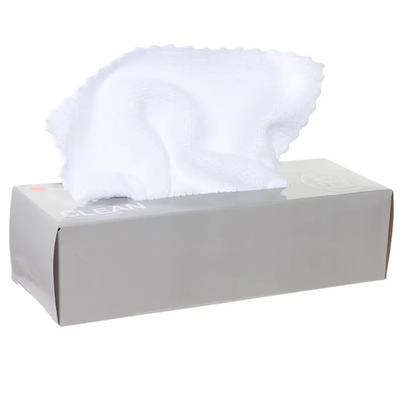 Kitchen cloth, 22x22 cm, 12 pcs, microfiber, white, Clean
