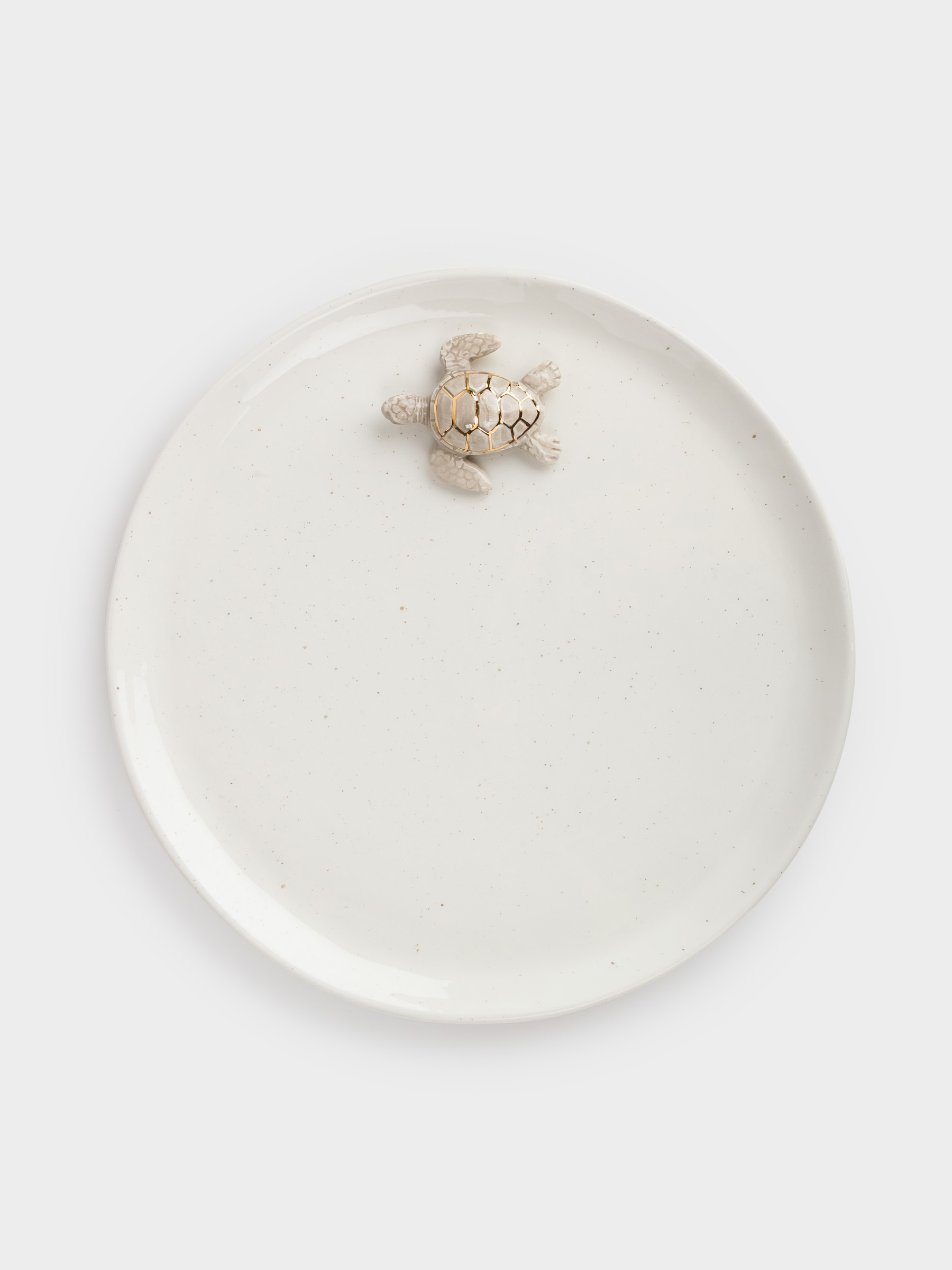 Dish, 24 cm, ceramic, milky gold, speckled, Turtle, Grand turtle, image-0