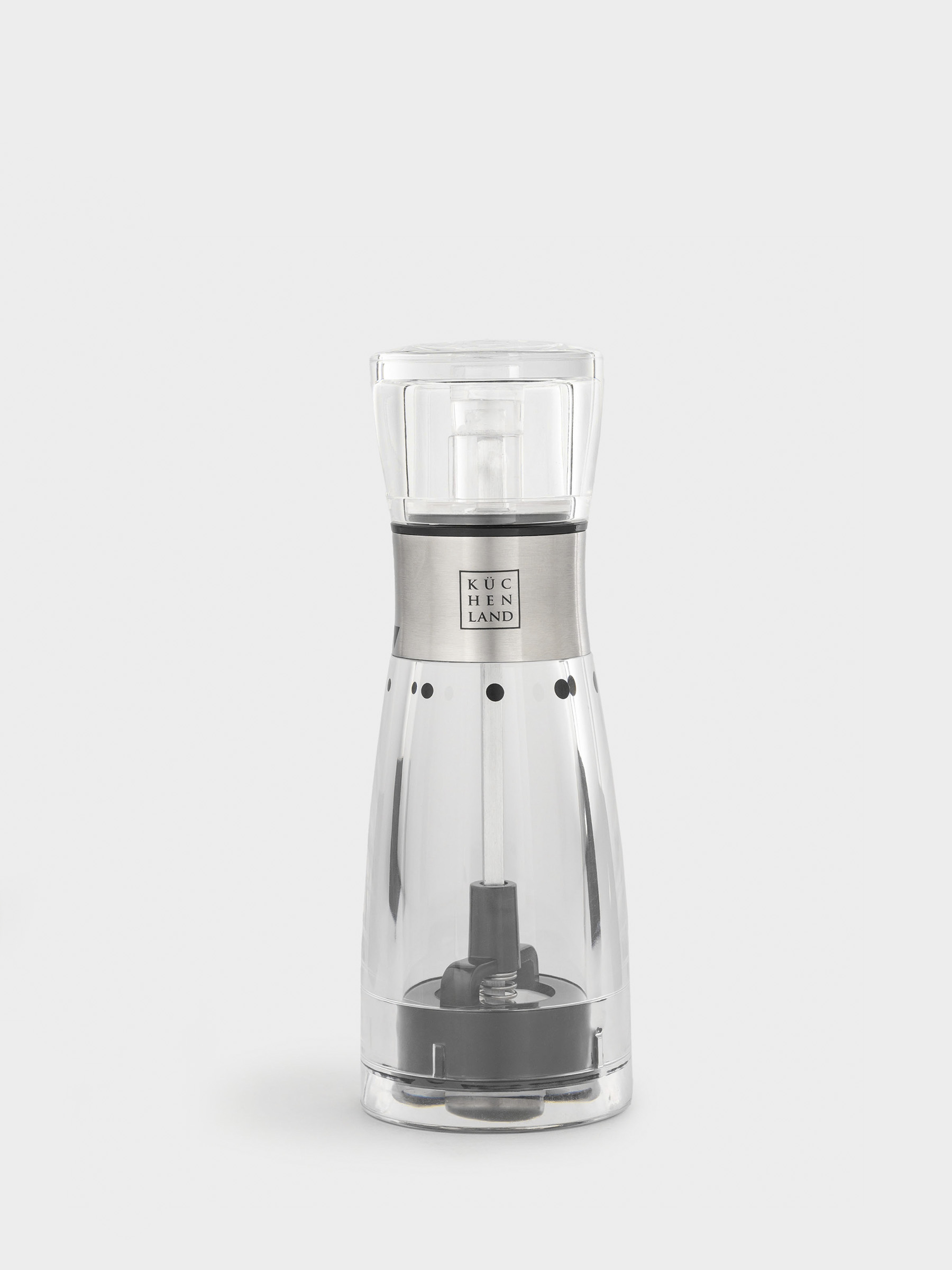 Spice mill, 17 cm, mechanical, acrylic, Classic, image-1