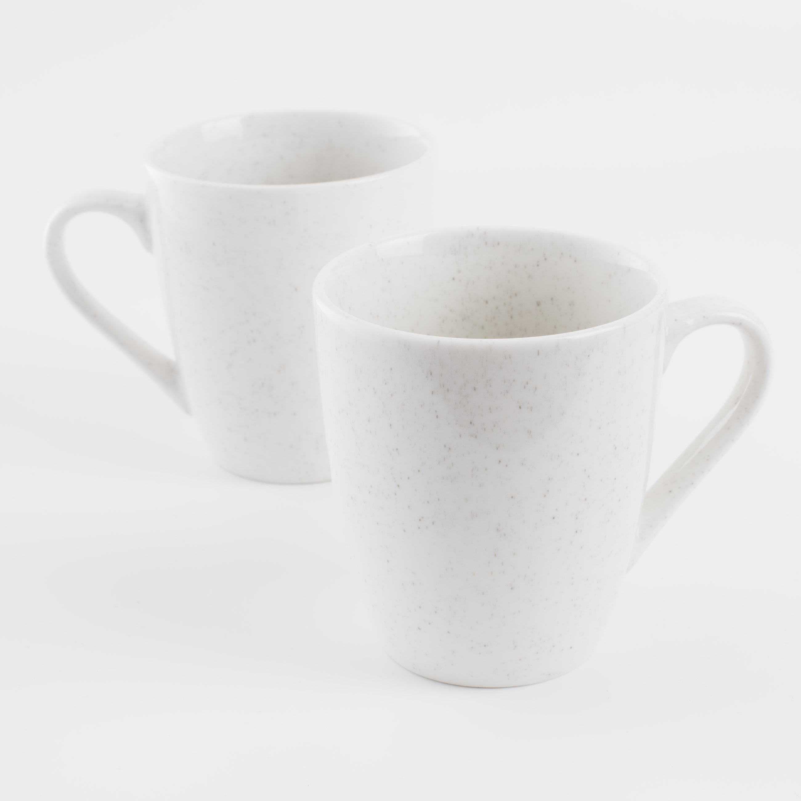 Mug, 350 ml, 2 pcs, porcelain P, milky, speckled, Latio
