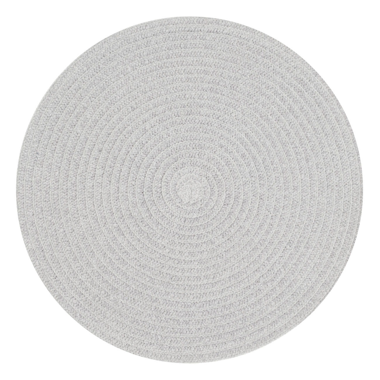 Napkin for appliances, 38 cm, Chenille, round, gray, Chenill, image-0