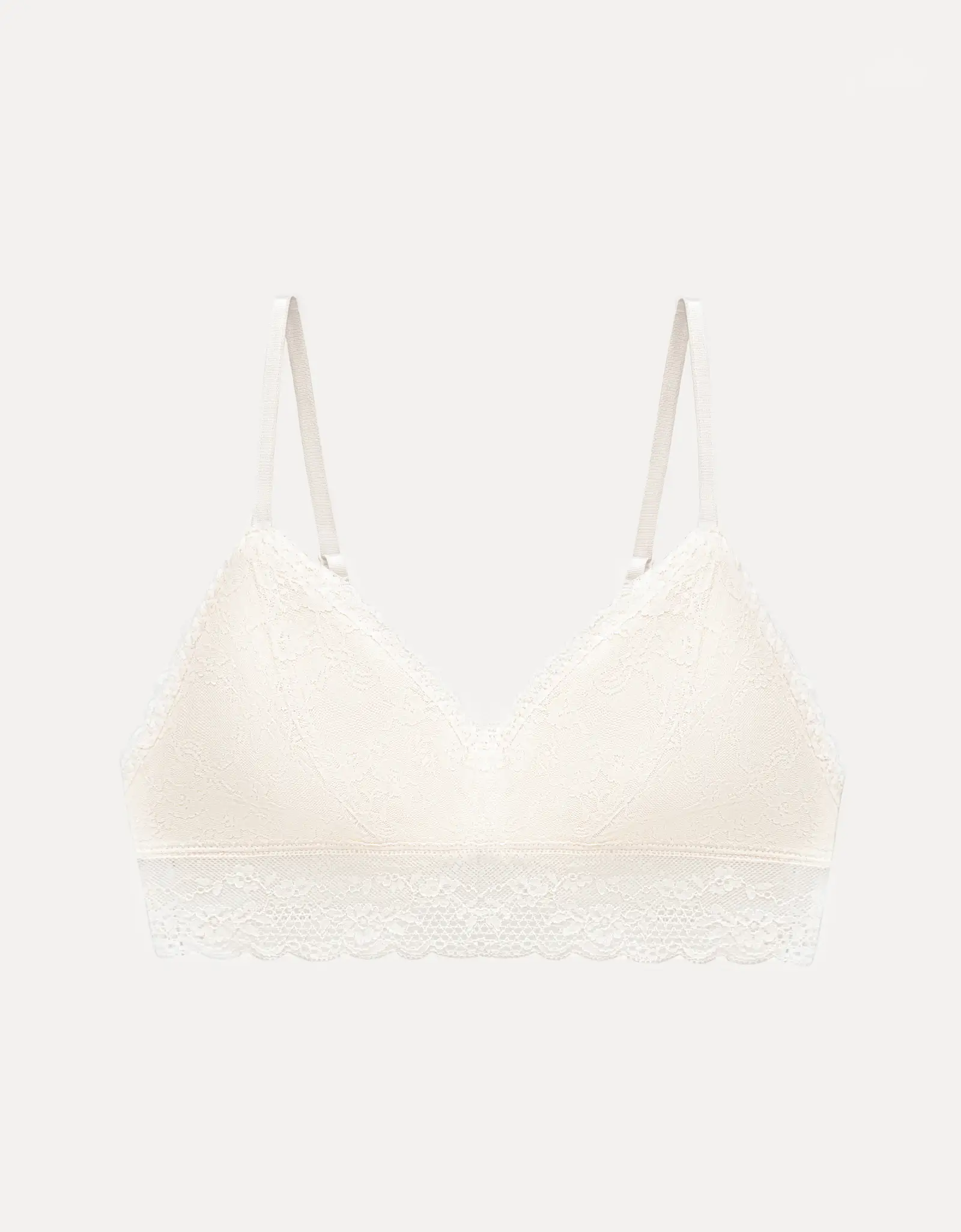 Bra, size L, nylon/spandex, lace, milky, Lacie