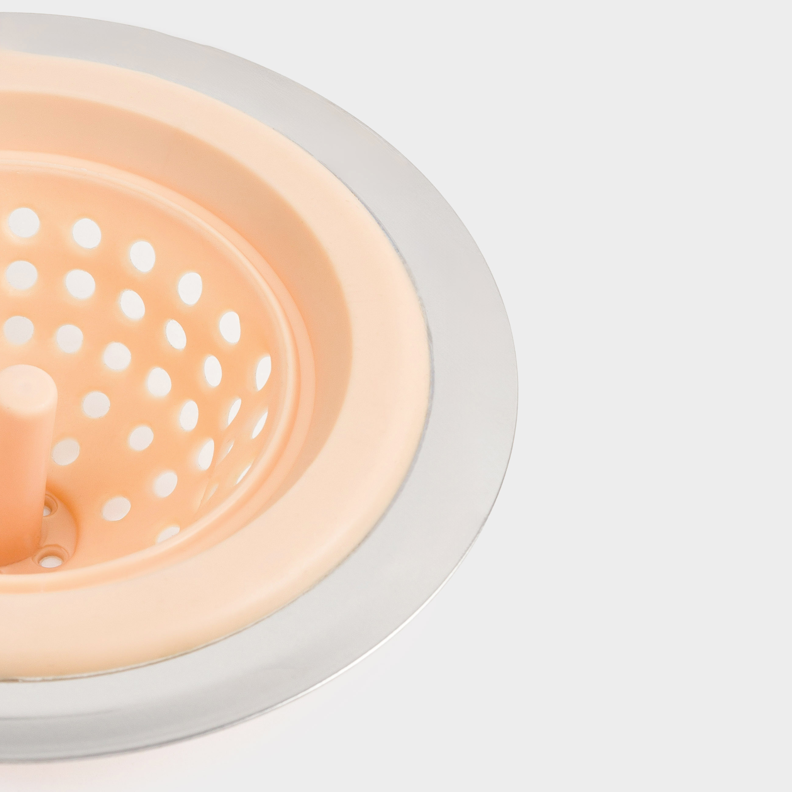 Sink filter, 11 cm, Steel / silicone, Beige, Keeping, image-2