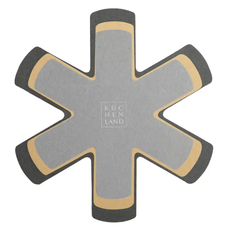 Set of pan protectors, 3 pcs, 38/34/27 cm, felt, gray / beige, Assist