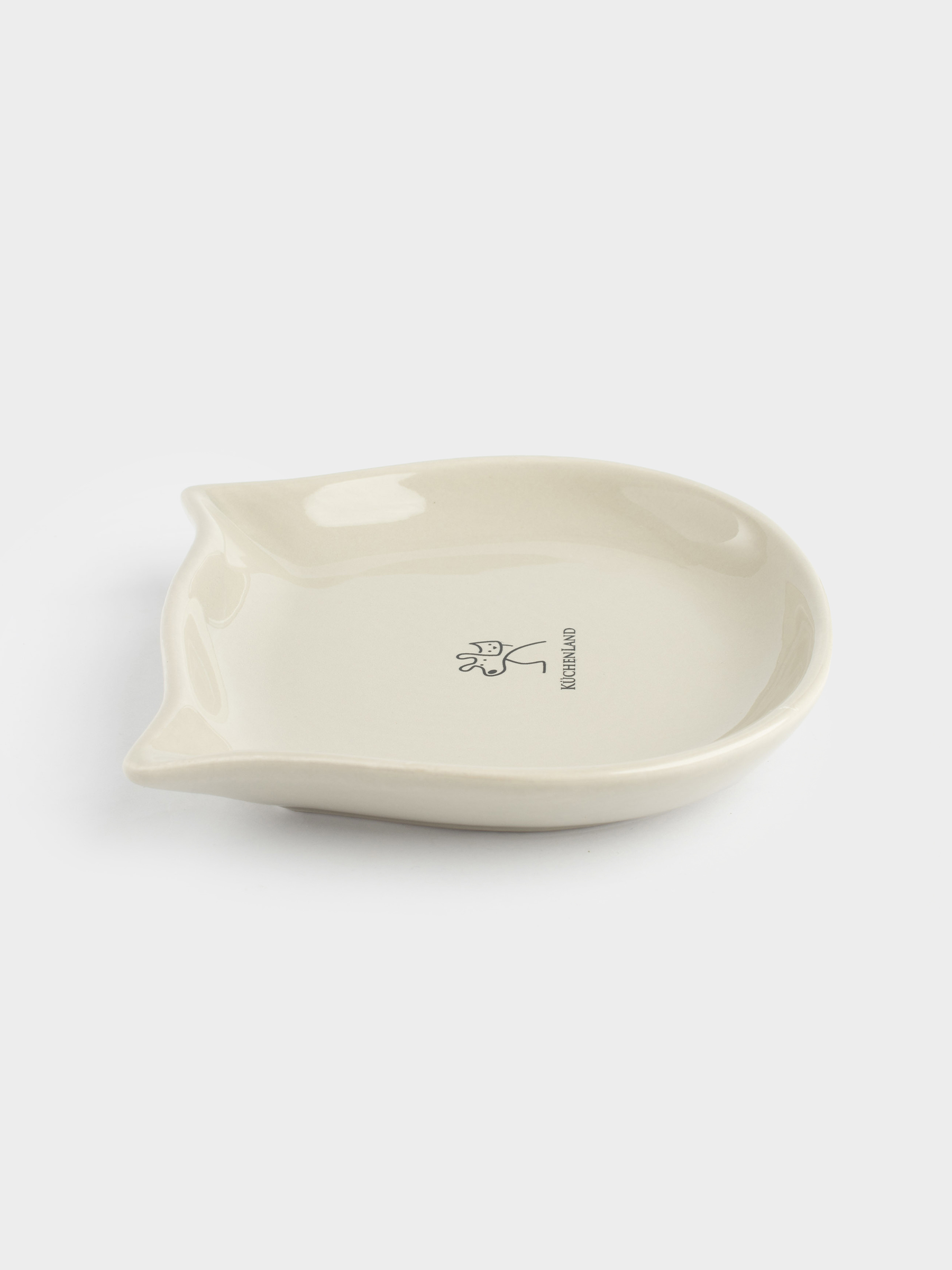 Pet bowl, 14x13 cm, 100 ml, flat, ceramic, grey, Cat, Whiskers, image-6