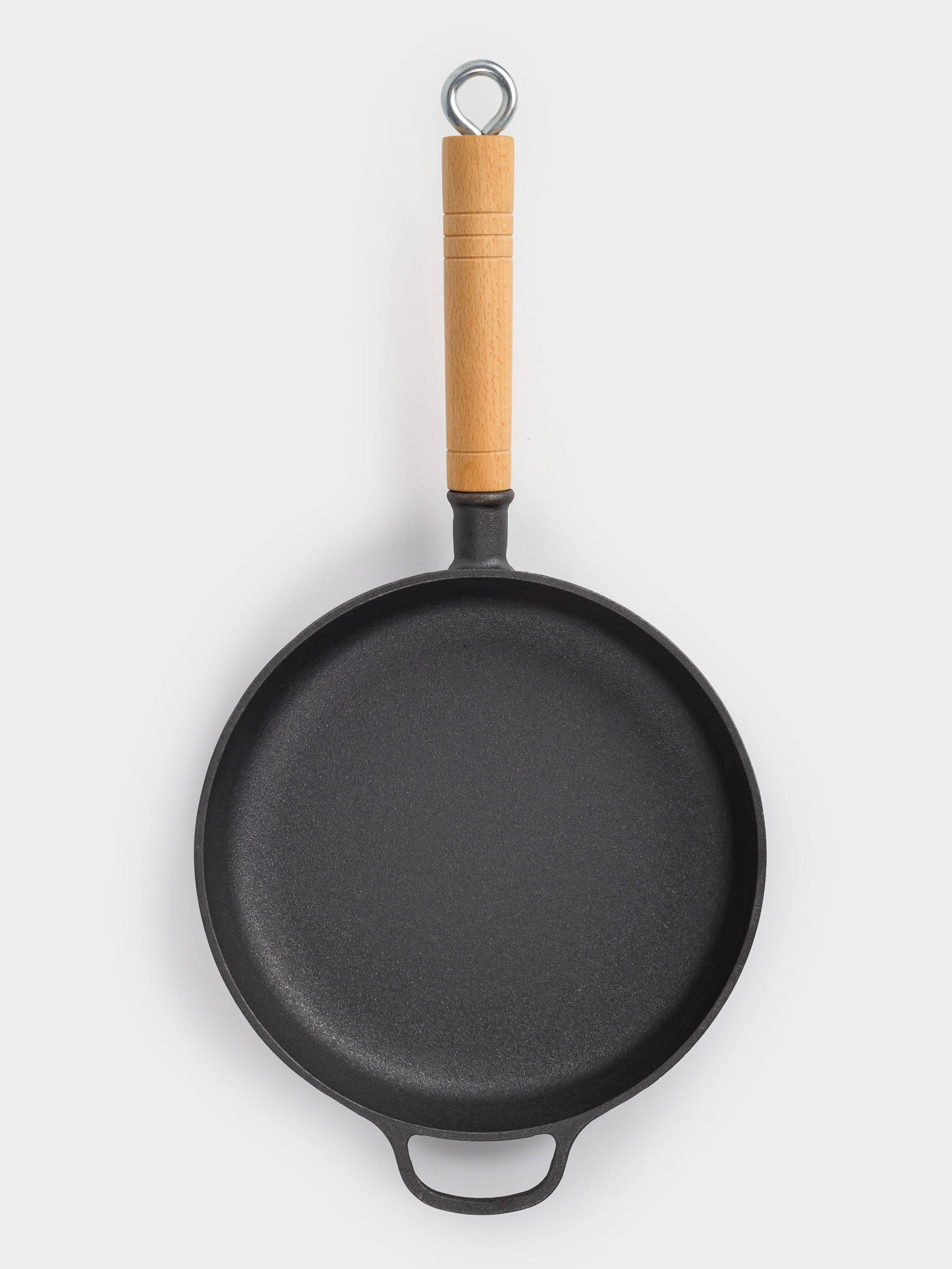 Frying pan, 24 cm, cast iron / wood, black, Authentic, image-6