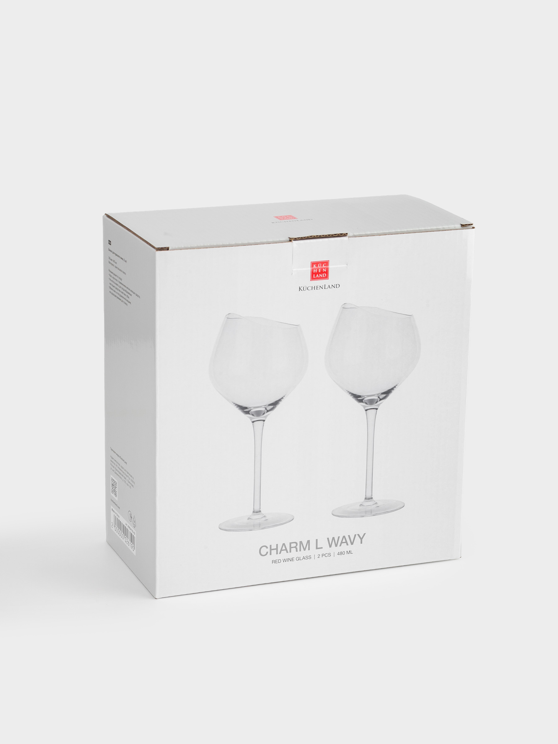 Drinking glass, 480 ml, 2 pcs, crystal glass, Charm L wavy, image-4