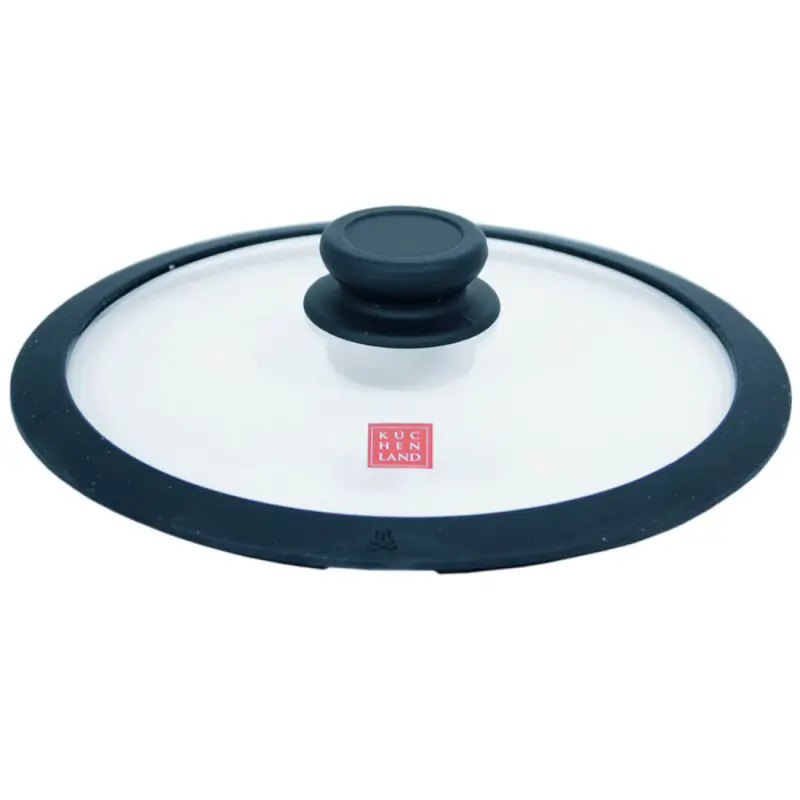 Lid, 28 cm, glass T / silicone, Solution accessory