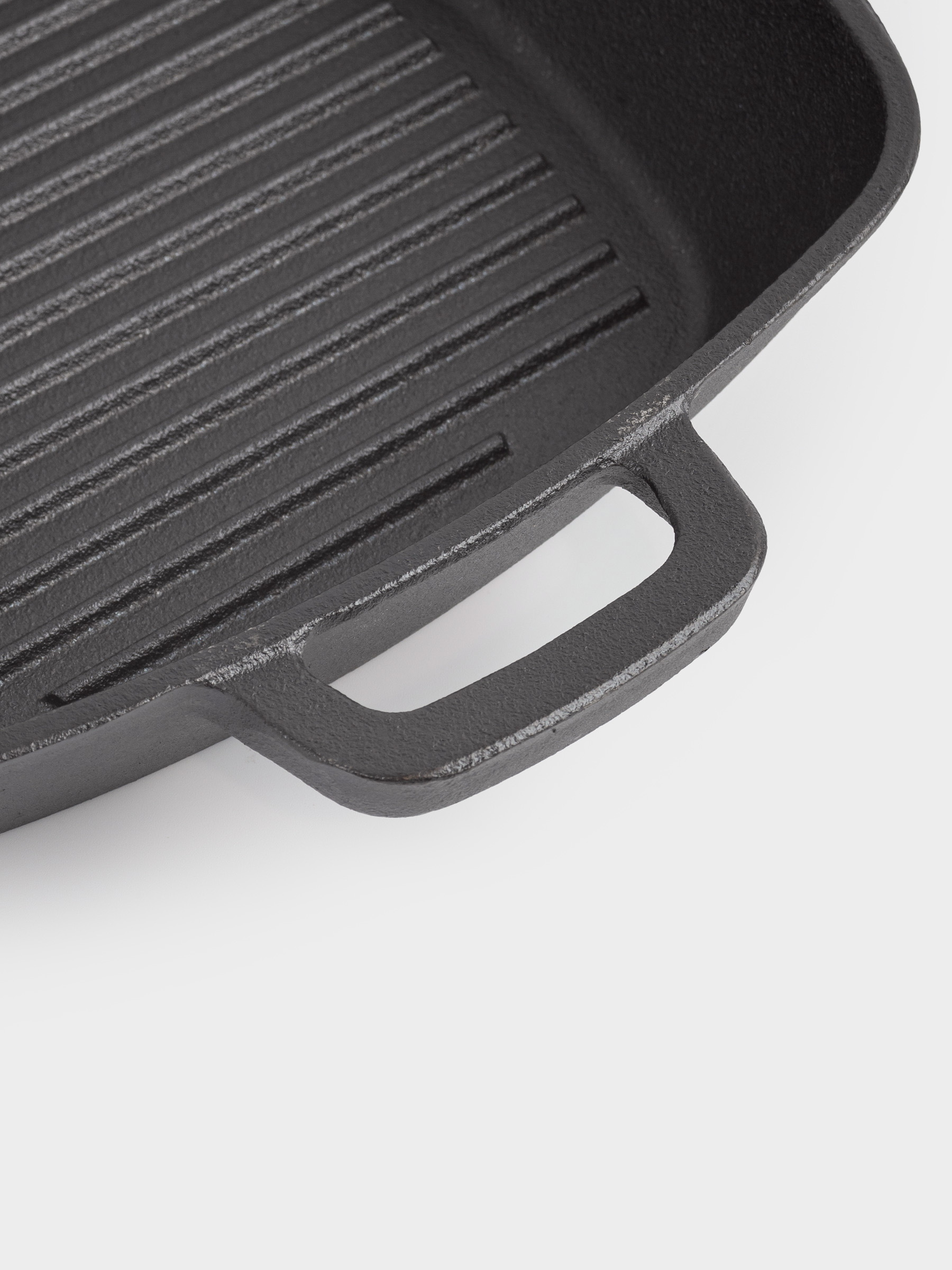 Grill pan, 26 cm, with handles, cast iron, square, black, Authentic, image-6