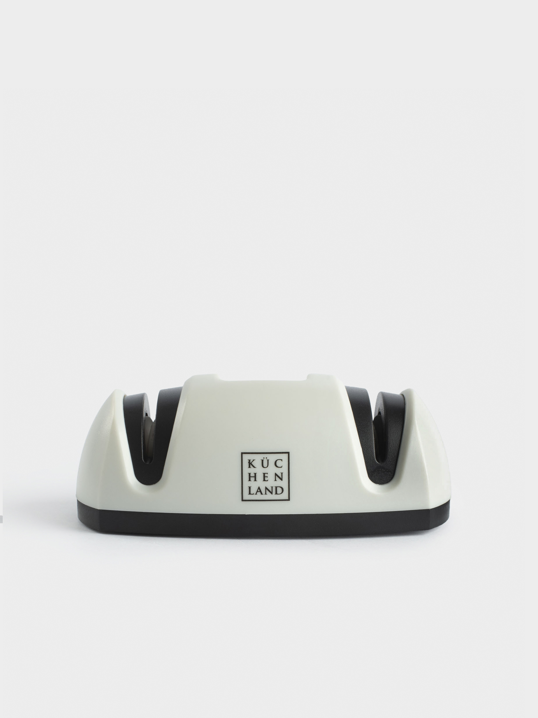 Knife sharpener, 11 cm, with two types of sharpening, grey, Lemsen, image-0
