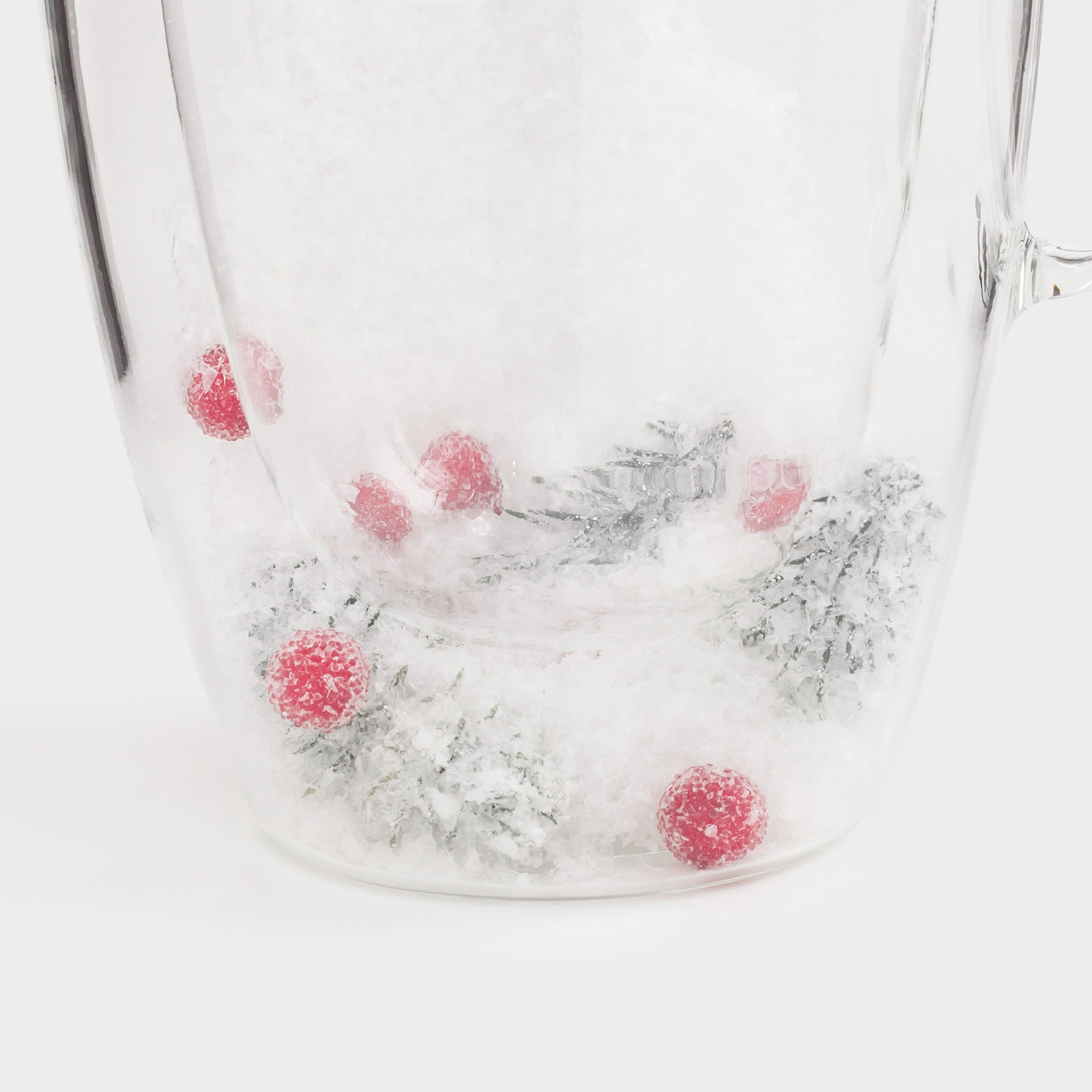 Mug, 440 ml, B glass, with fir branches and berries inside, Air decor, image-4