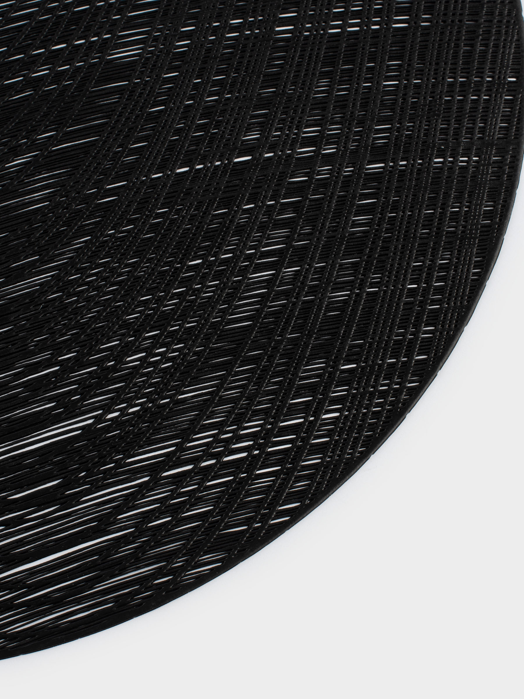 Napkin for appliances, 38 cm, PVC, round, black, Azhur Grid, image-2