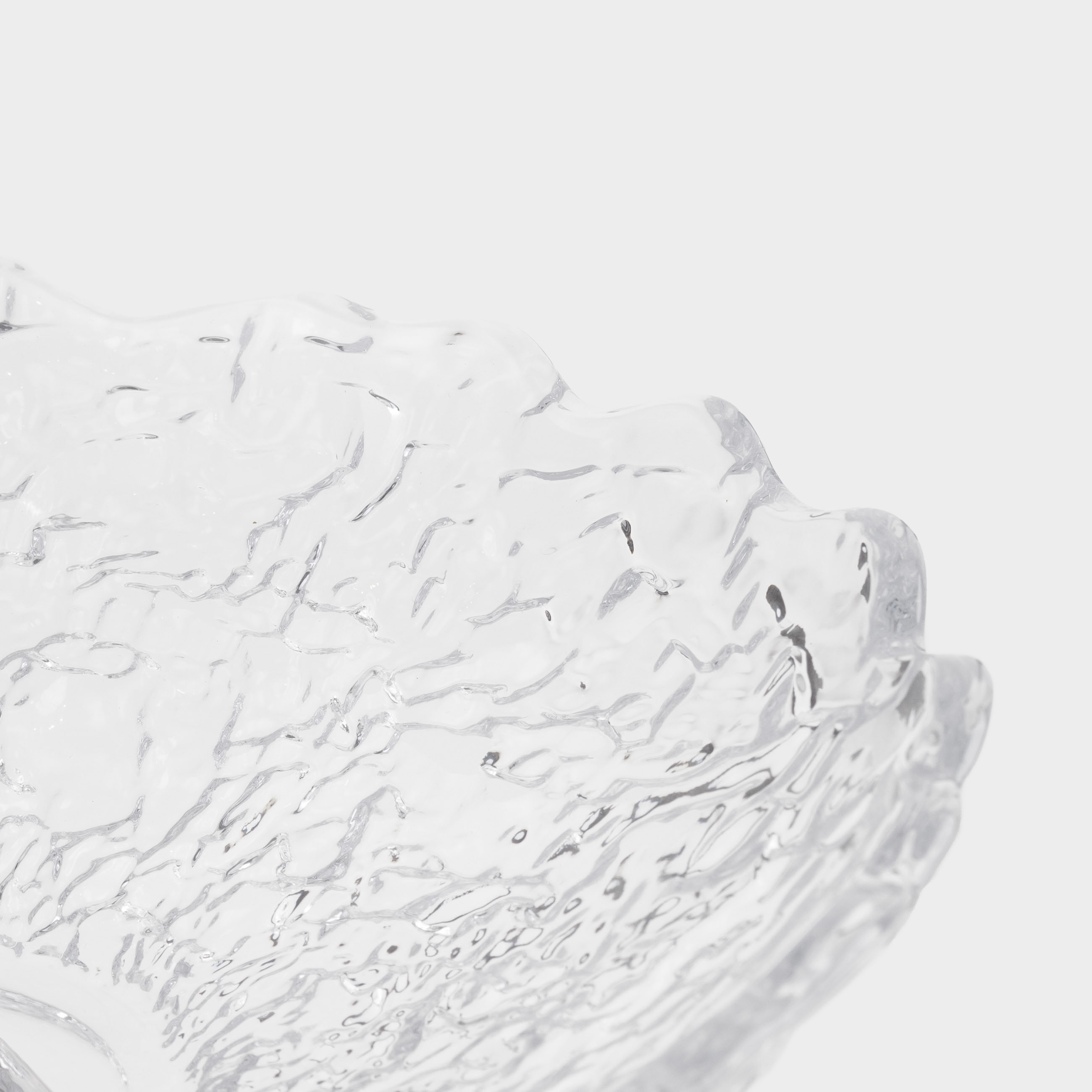 Fruit bowl, 30x19 cm, on a leg, glass P, Frozen, image-3
