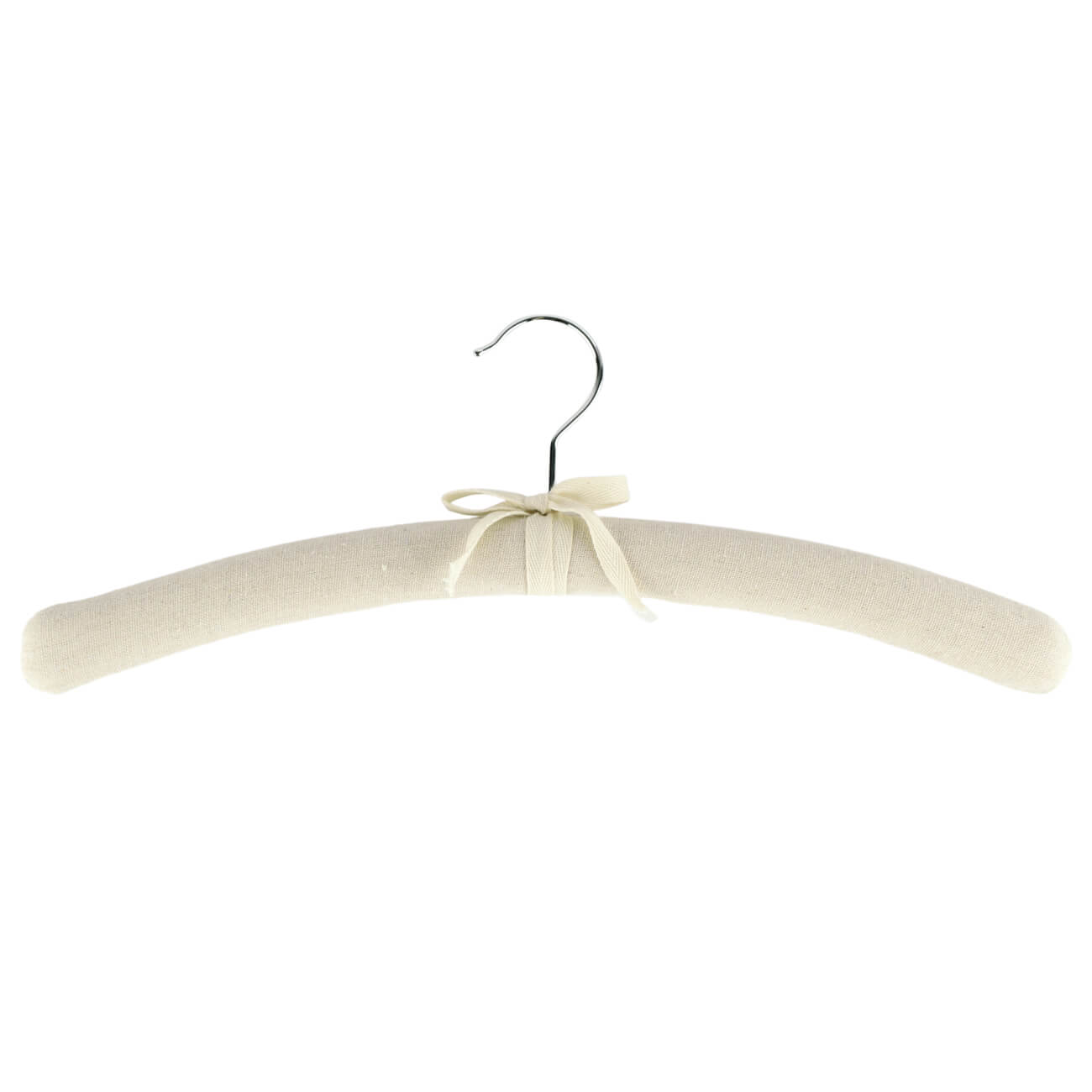 Hanger, 42 cm, 4 pieces, soft, fabric / foam rubber, beige 