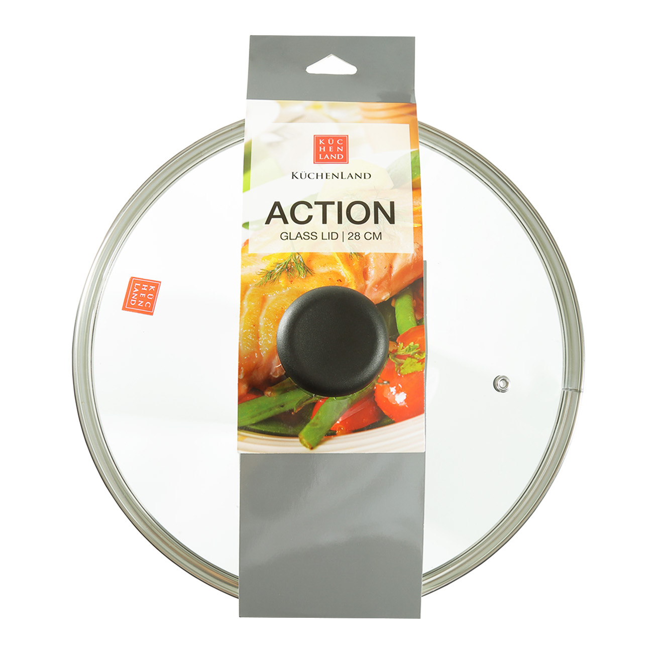 Lid, 28 cm, glass / metal, Action Accessory