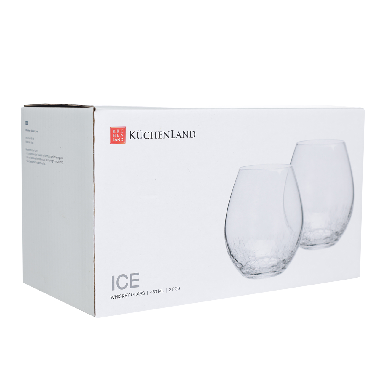Glass, 11 cm, 450 ml, 2 pcs, glass, Ice