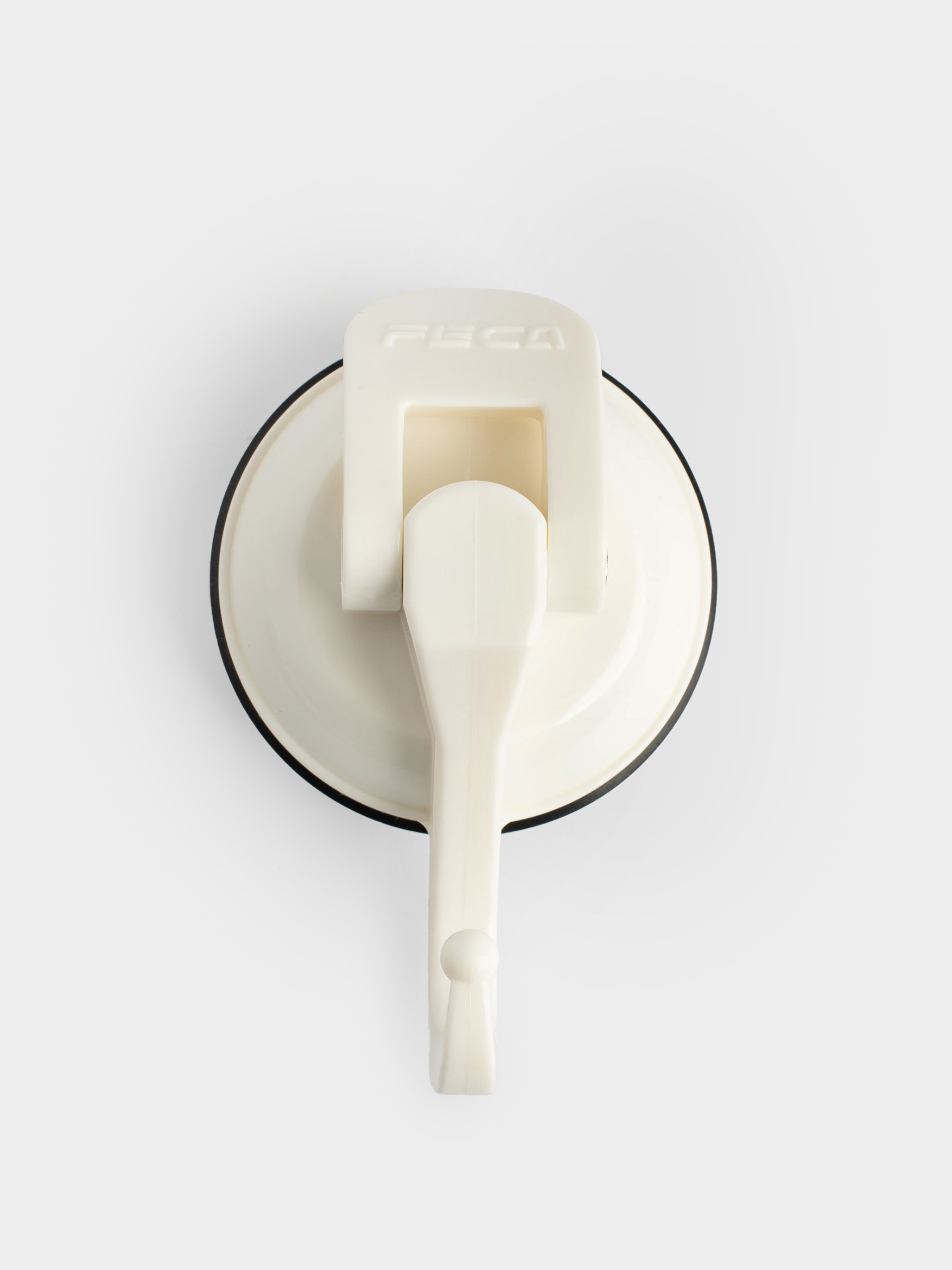 Suction hook, 7.1 cm, Plastic, white, Feca, image-1