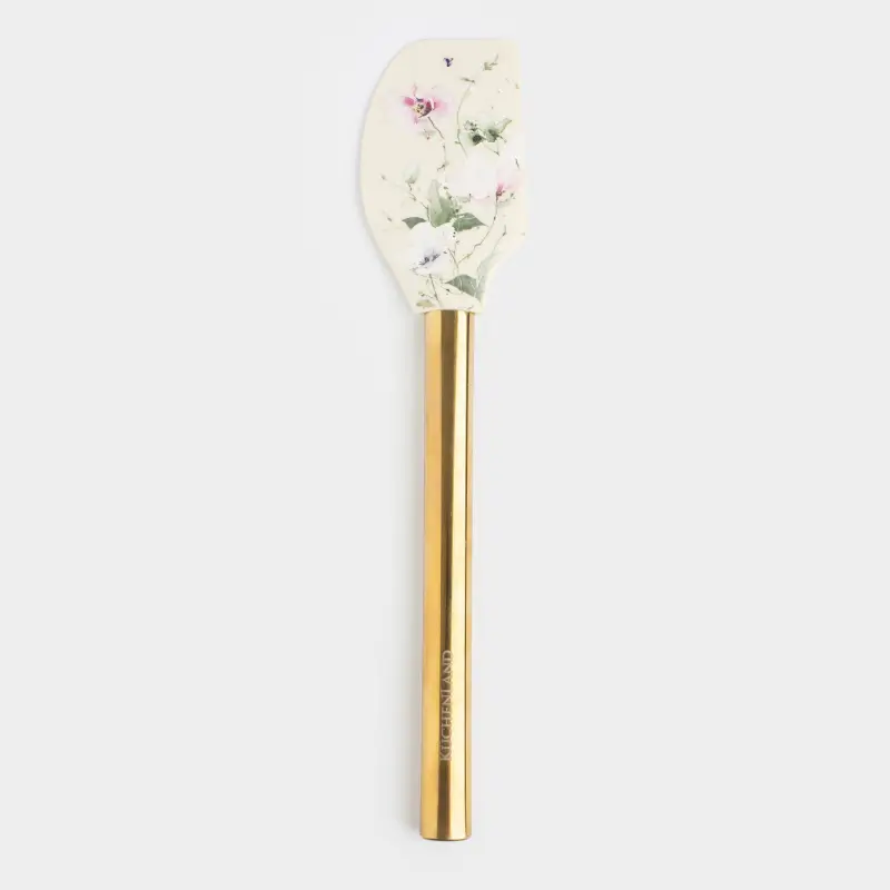Spatula, 30 cm, silicone / steel, Lilac flowers, Floret, image-0