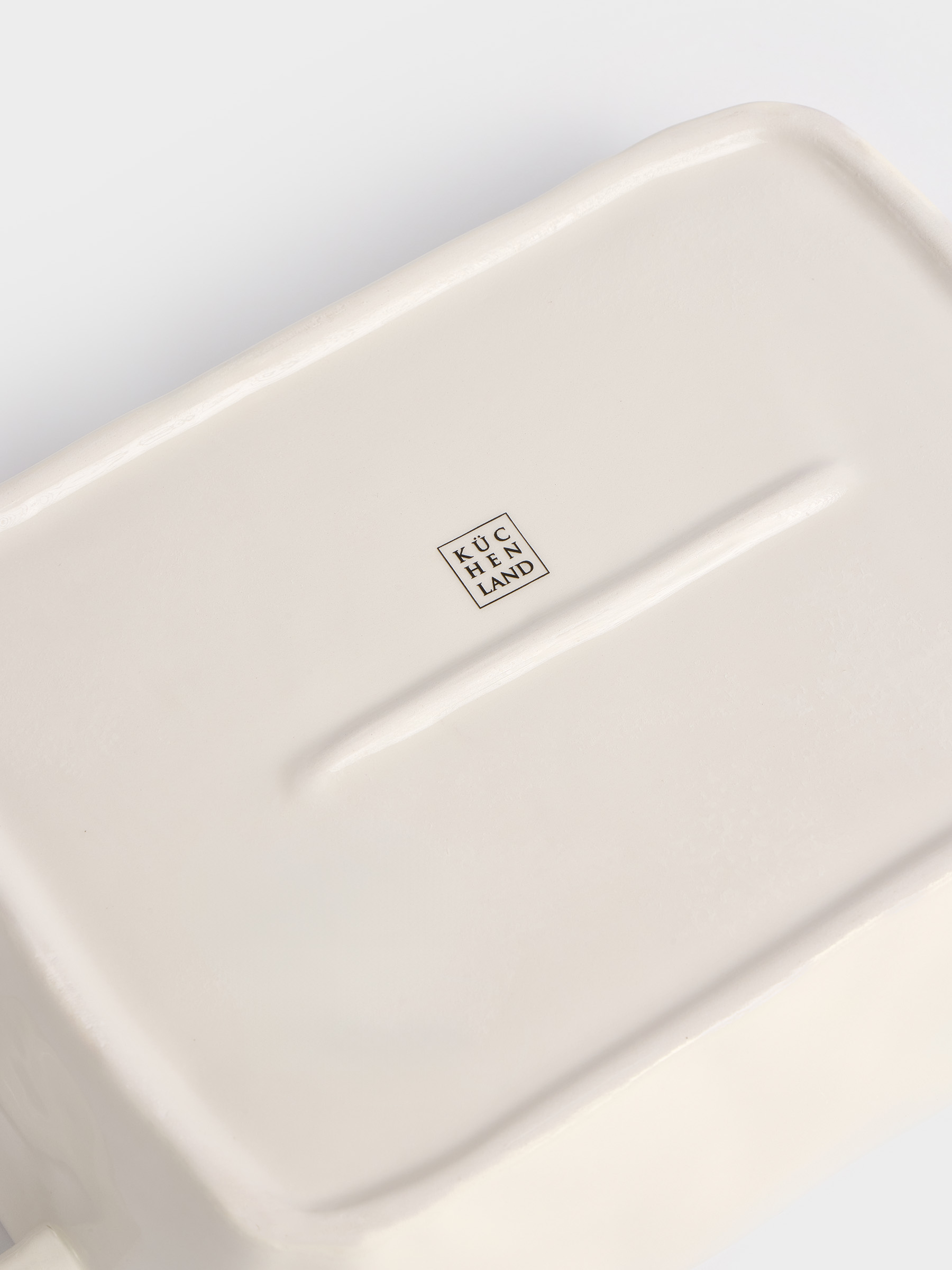 Baking dish, 31x20 cm, ceramic, rectangular, milky, Crumple kitchen, image-4