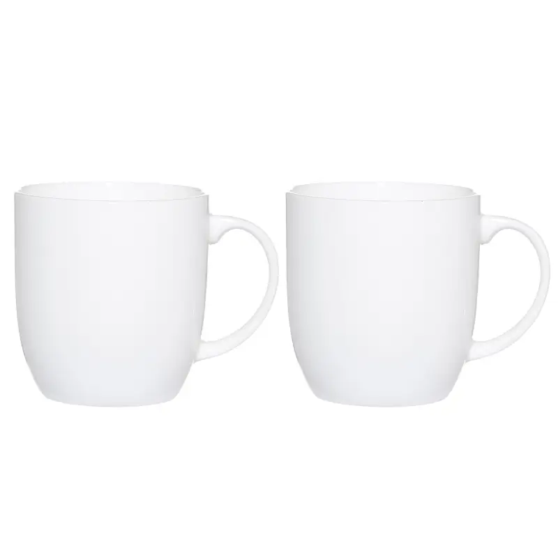 Mug, 370 ml, 2 pcs, porcelain F, white, Ideal white ,image-0