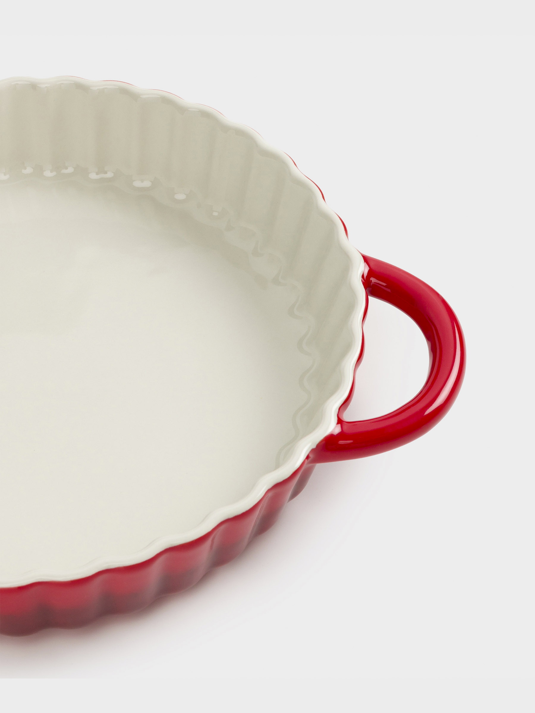 Baking dish, 22 cm, ceramic, round, burgundy, Gradient, Cakes gradient, image-1