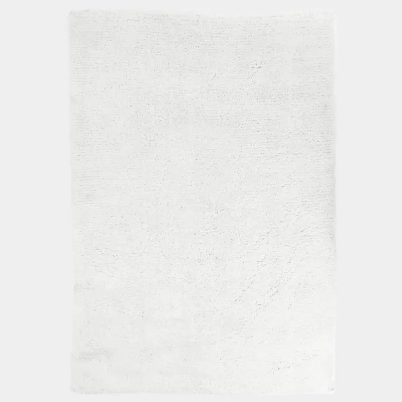 Carpet, 150x210 cm, polyester / cotton, milk, Fluffy pile, Monotone ,image-0