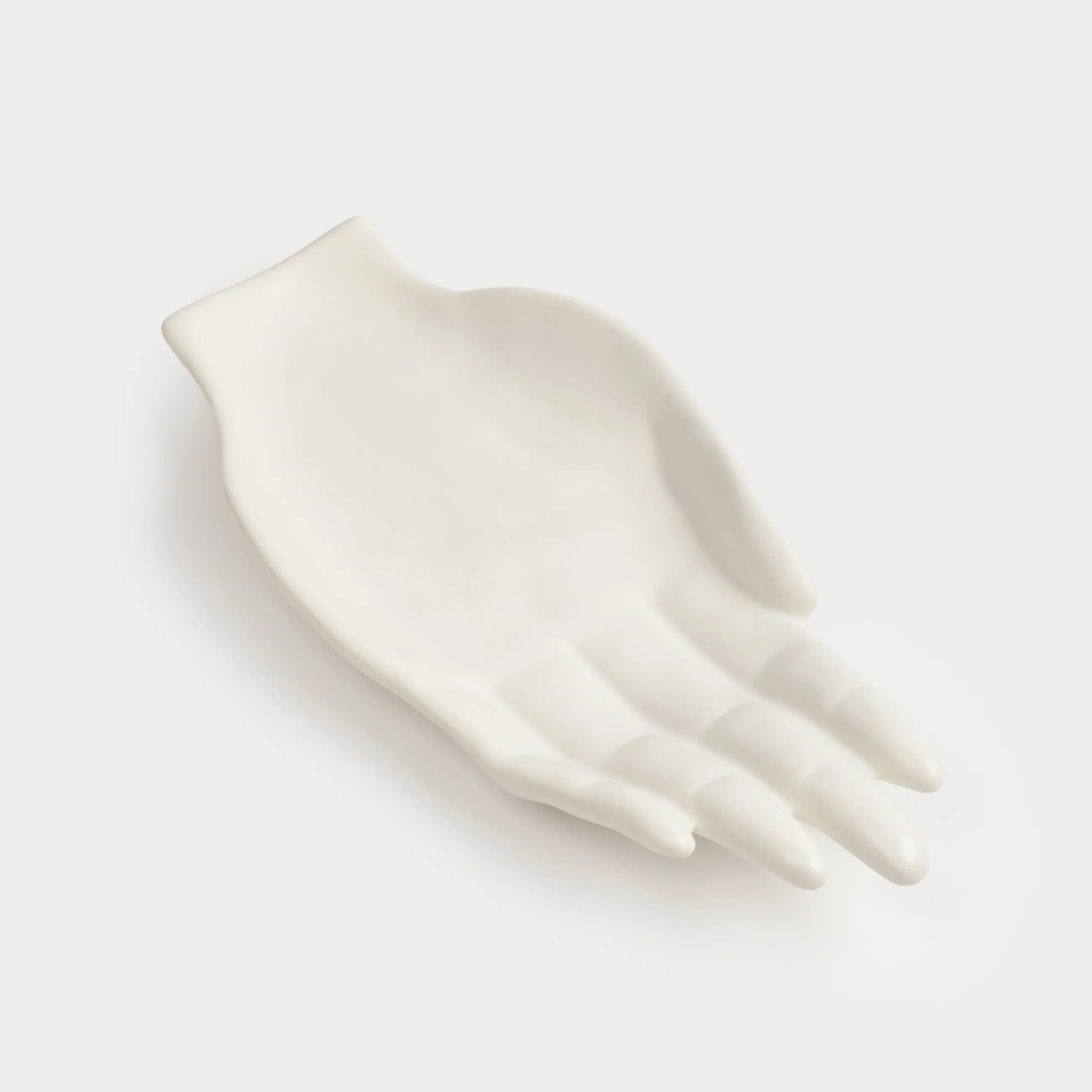 Decorative dish, 24x11 cm, ceramic, white, Palm, Hand, image-0