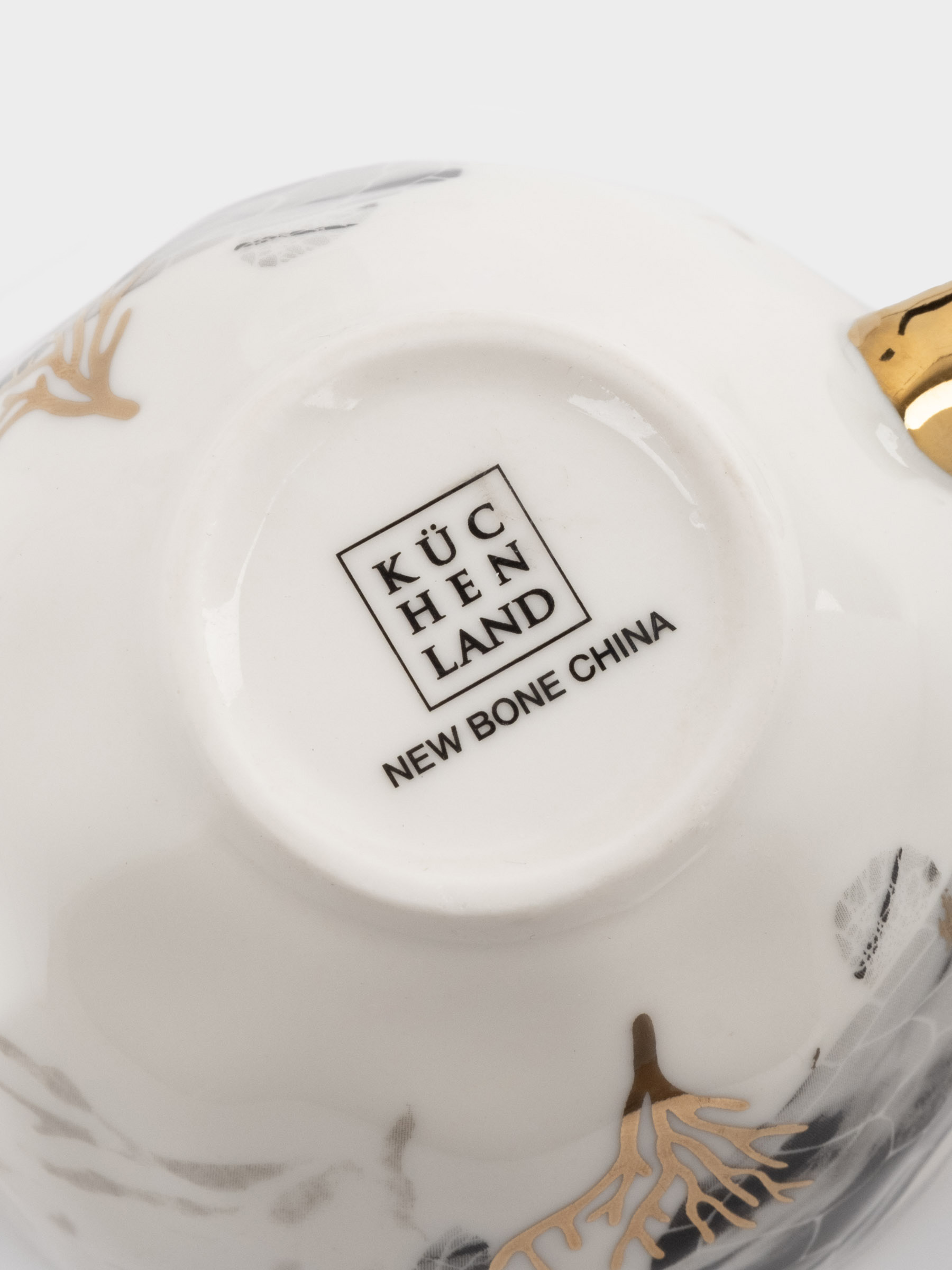 Mug, 430 ml, porcelain N, white and gold, Turtle, Grand turtle, image-3