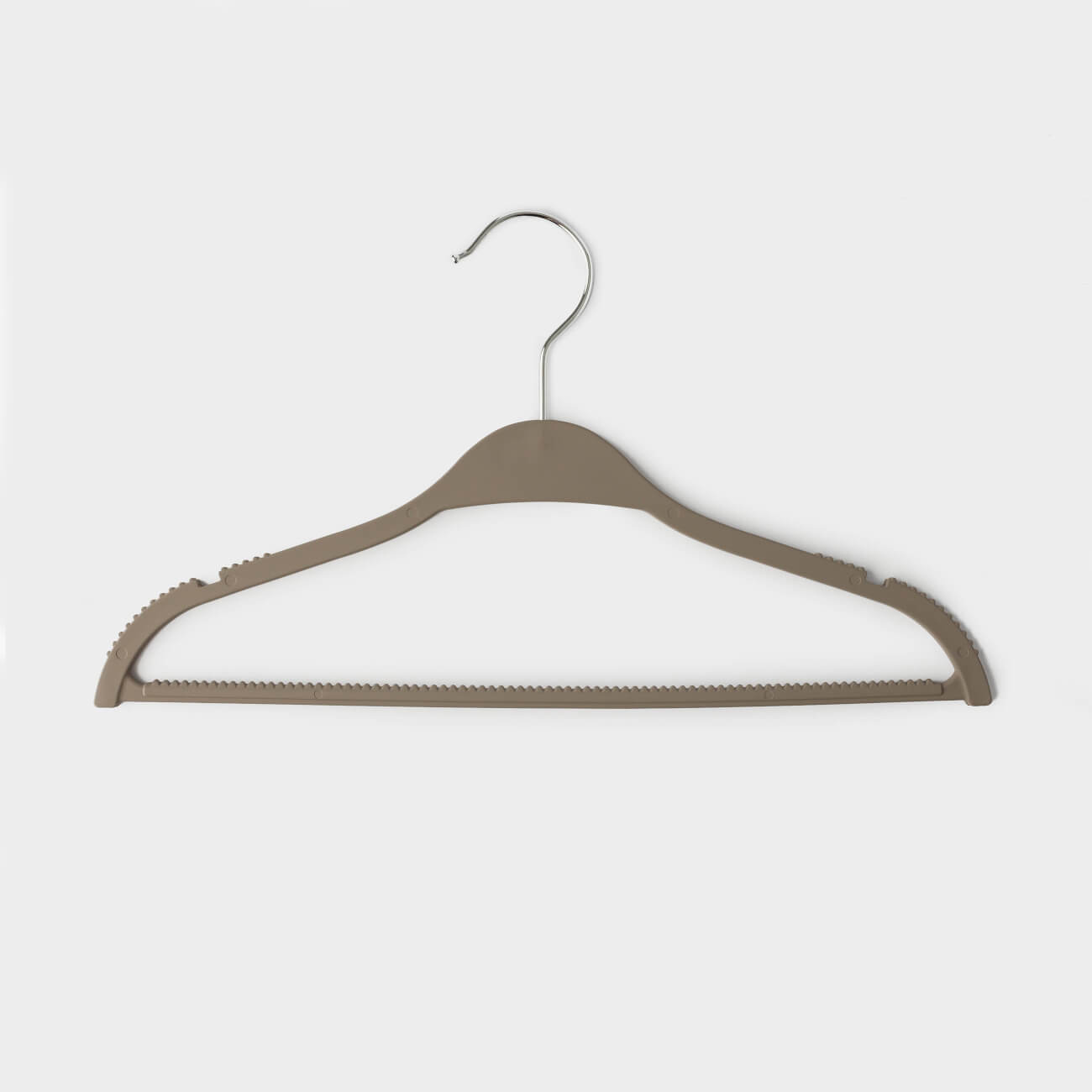 Children's hanger, 32 cm, 5 pcs, plastic coated, mocha, New house