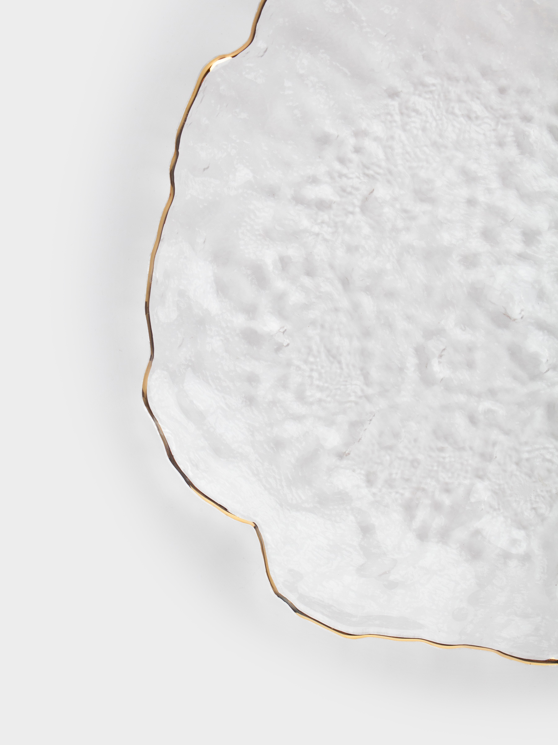 Dish, 30 cm, glass, with golden edging, Nautilus gold, image-6