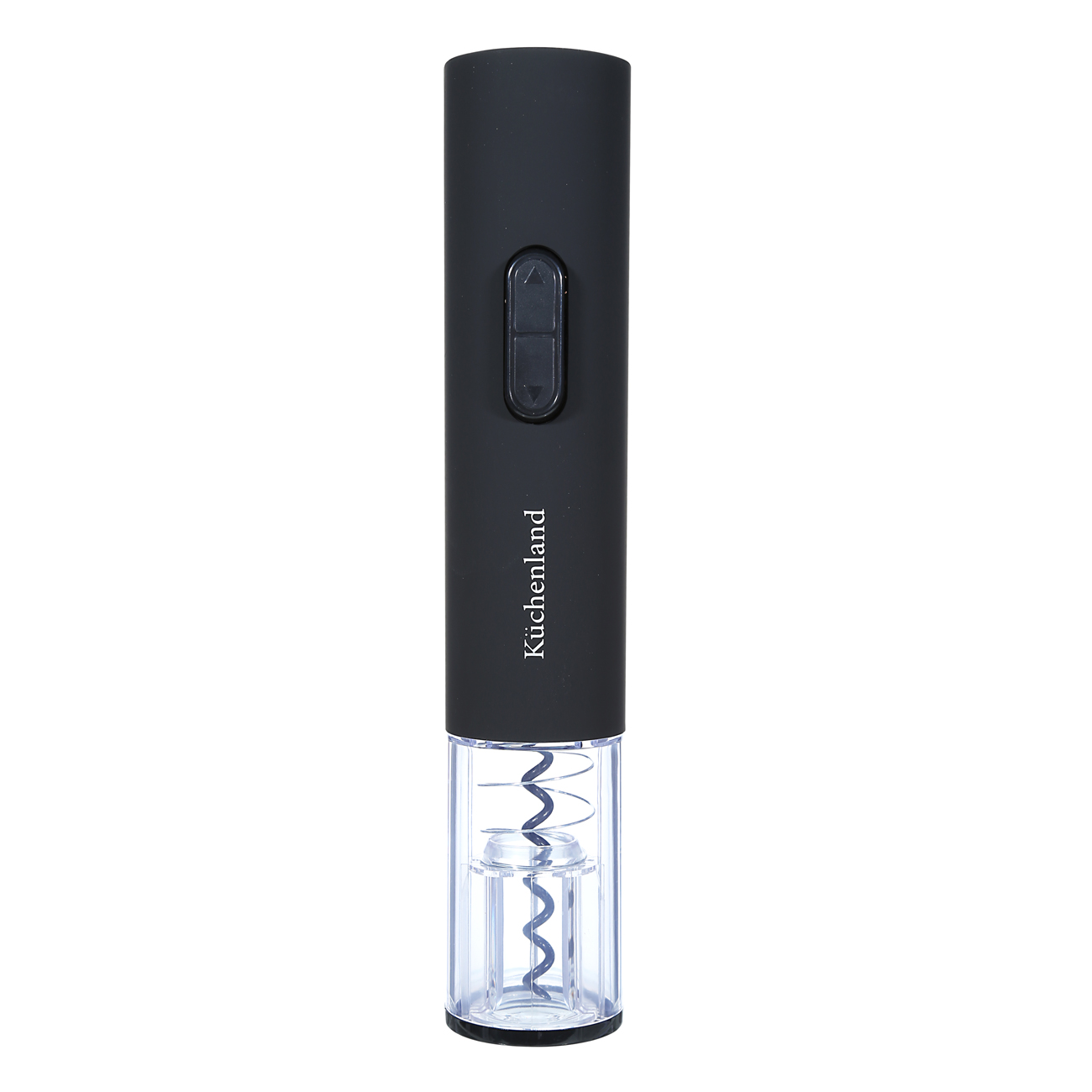 Electrical bottle opener, 25 cm, with foil cutter, Plastic, black, Bar