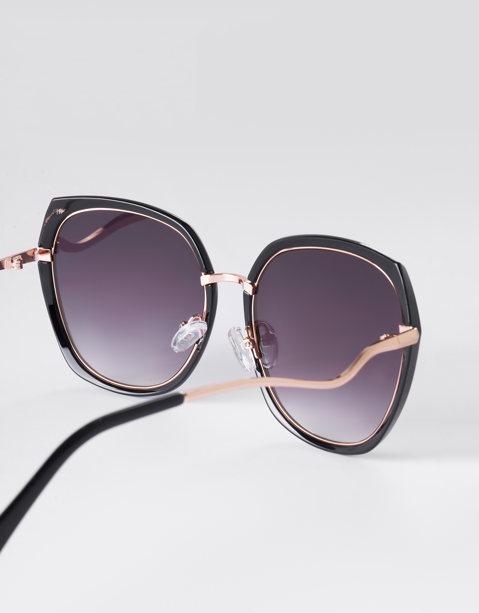 Sunglasses, plastic/metal, black, Grands, Geometric