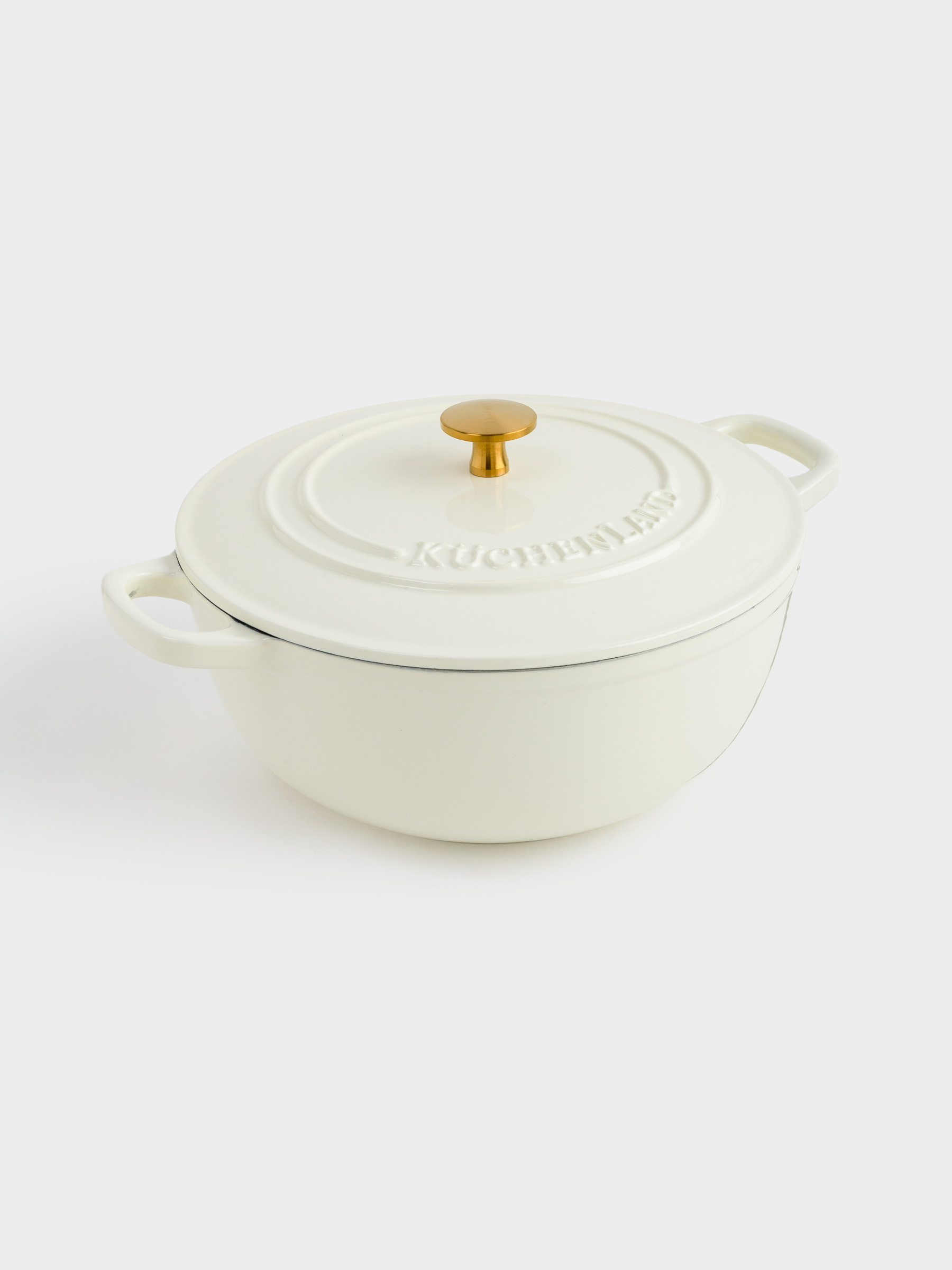 Cauldron, 25 cm, 3.5 l, with lid, cast iron, milk, Light kitchen, image-1