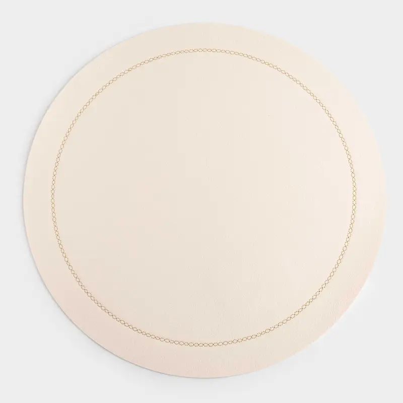 Placemat, 38 cm, PVC, round, beige, Rock