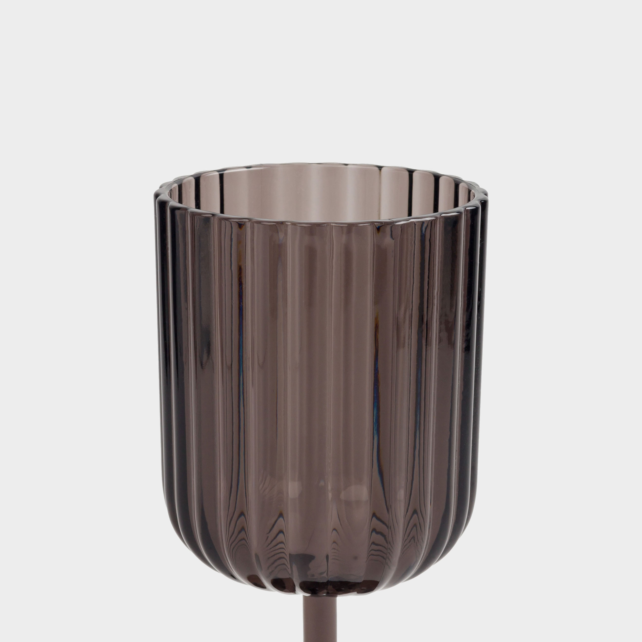 Drinking glass, 310 ml, acrylic, gray, Ribby