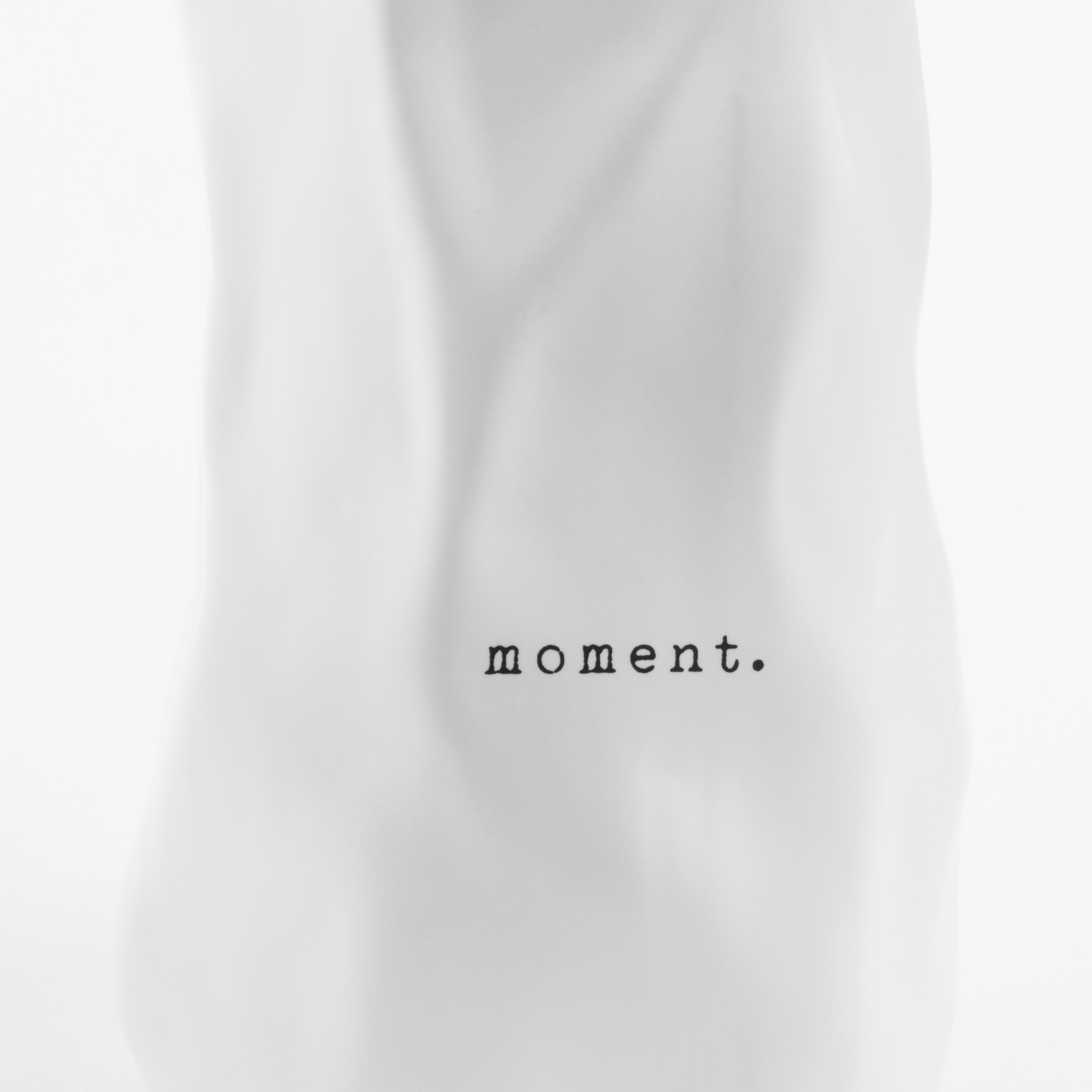 Flower vase, 20 cm, ceramic, white, Moment, Crumple font, image-3