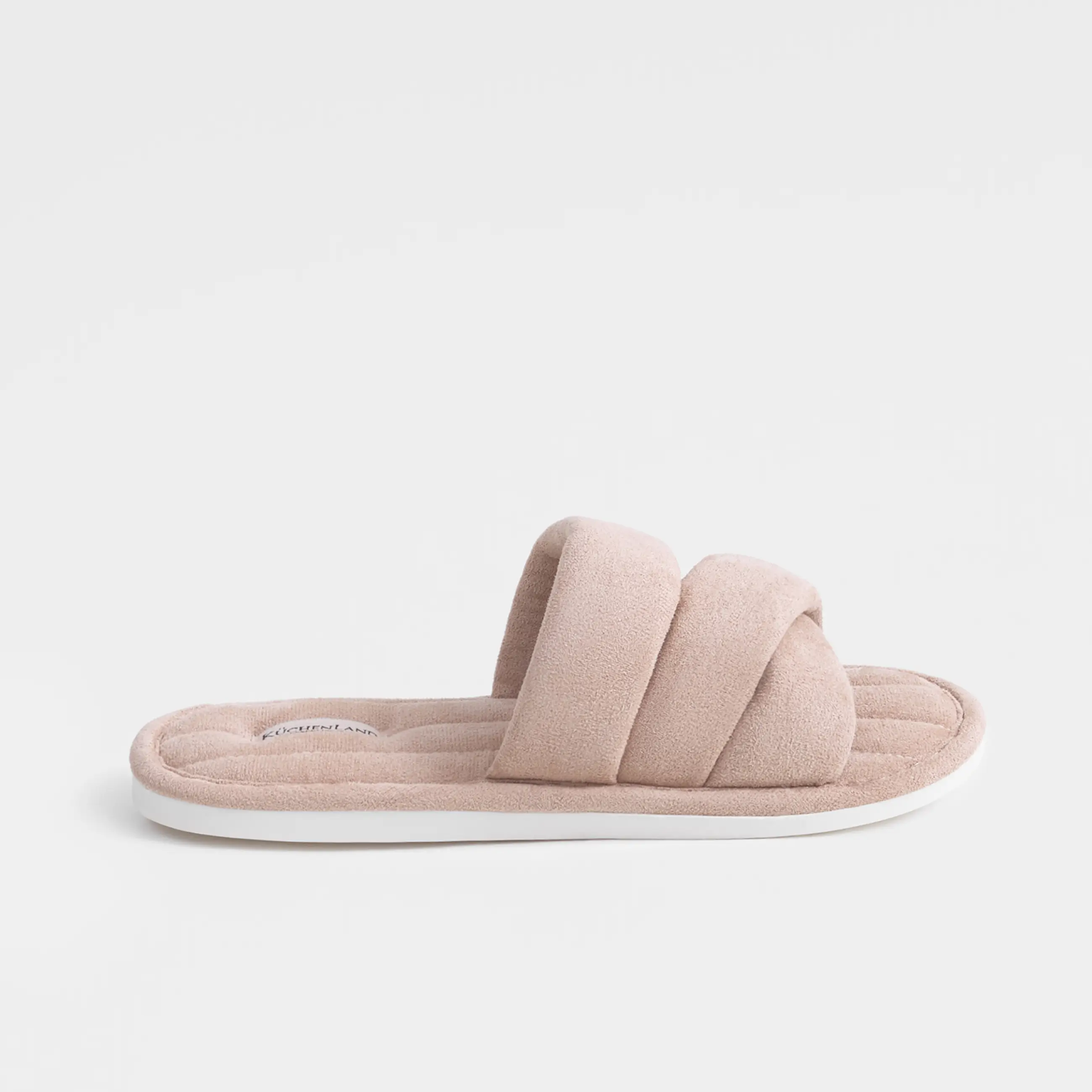 Women's slippers, homewear, size 36-37, velvet, dusty pink, Sunlit