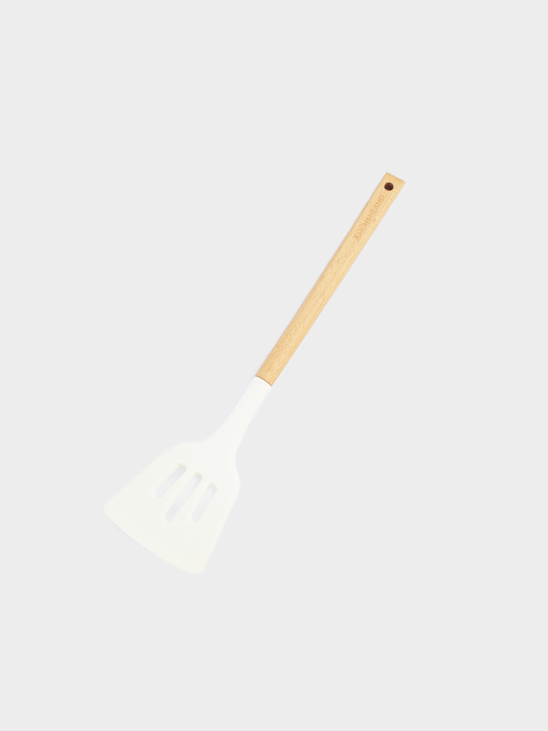 Spatula, 32 cm, with slits, silicone / wood, beige, Provence, image-3