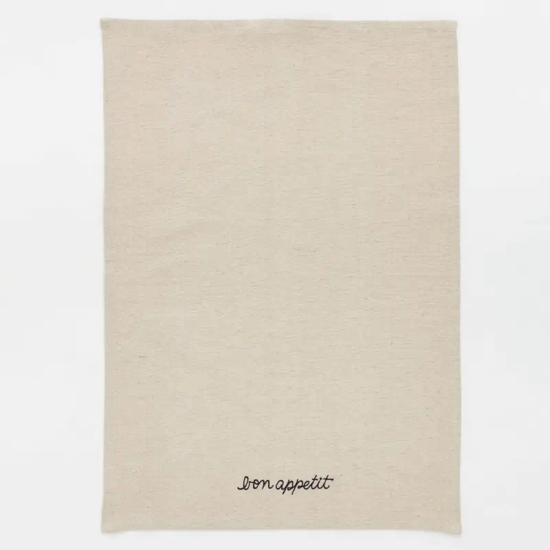 Kitchen towel, 40x60 cm, cotton / linen, beige, Flax, image-0