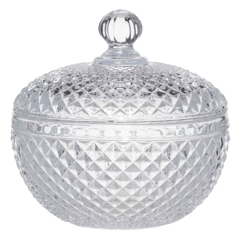Candy bowl, 12x12 cm, with lid, glass R, Naiad, image-0