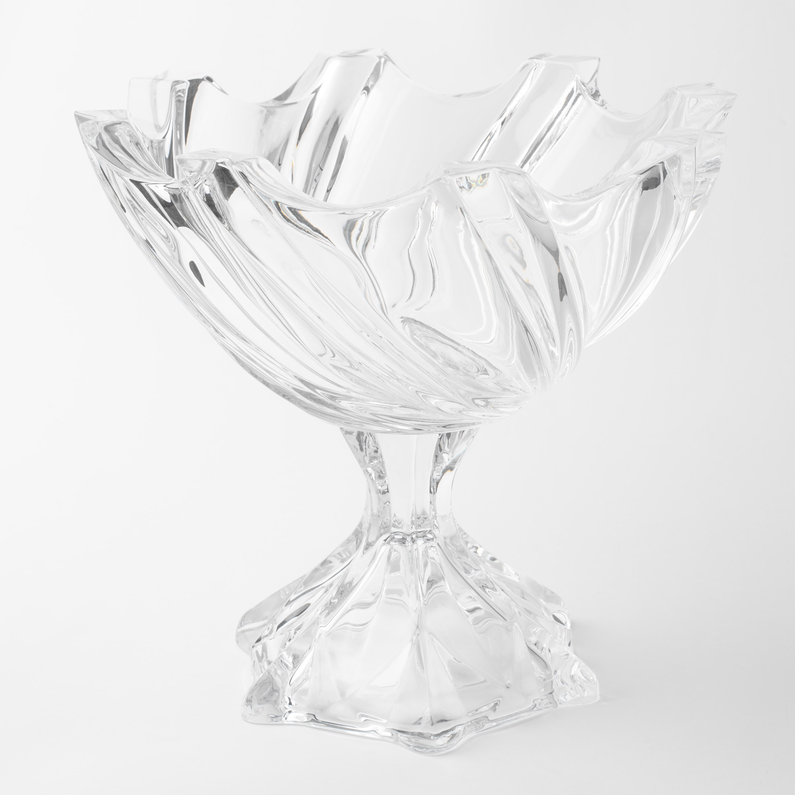 Fruit vase, 25x23 cm, on a leg, glass R, Torsido, image-0