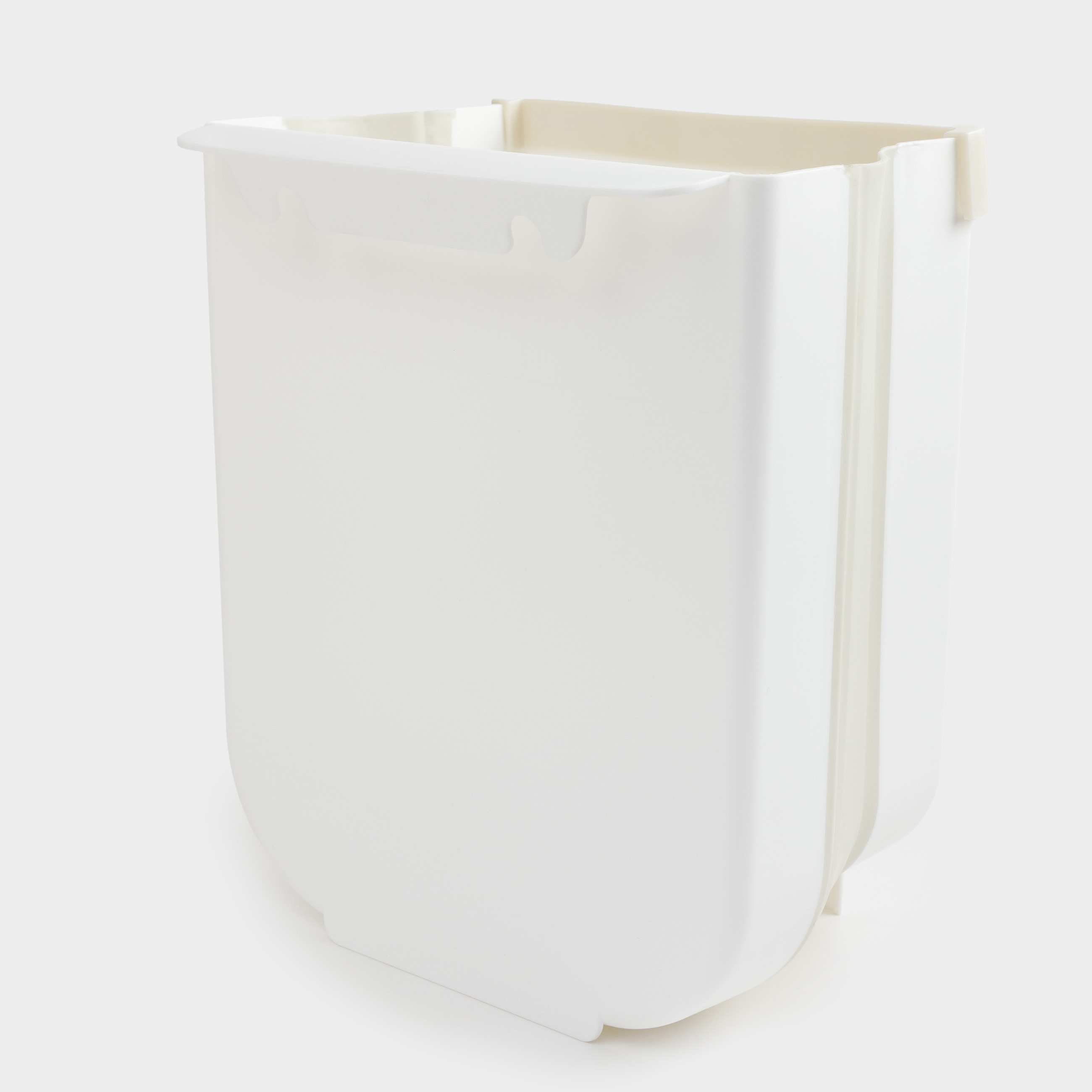 Garbage bucket, 8 L, folding, hanging, plastic / rubber, grey, Foldaway