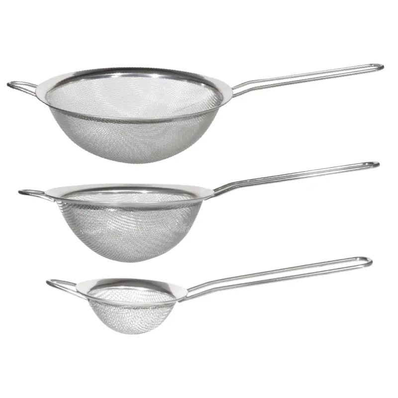 Set of sieves, 3 pcs, with handle, steel, Egoist ,image-0