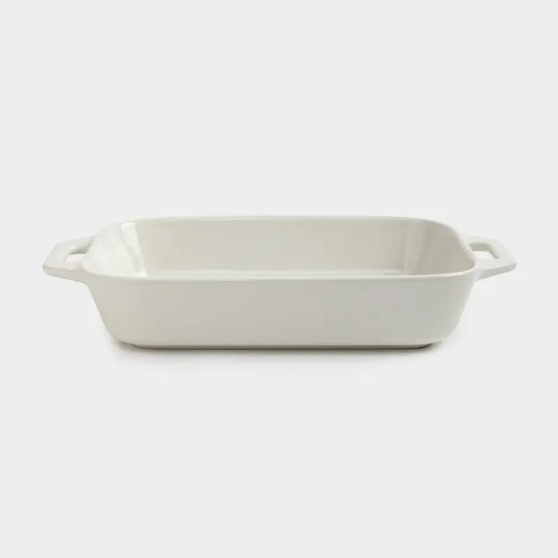Baking dish, 27x20 cm, ceramic, rectangular, milk, Cakes ivory ,image-0