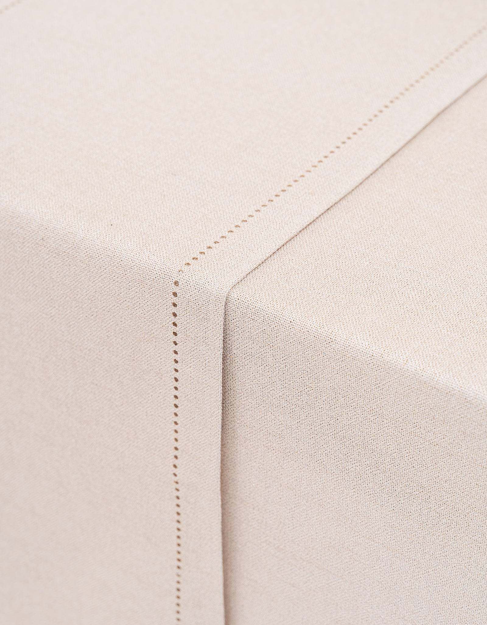 Table runner, 40x160 cm, polyester, silver-cream, Hemstitch