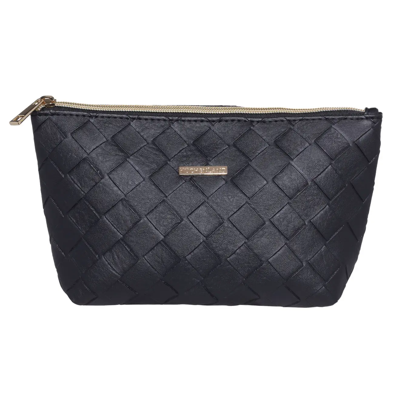 Cosmetic bag, 26x13 cm, polyurethane, black, Sennit, image-0