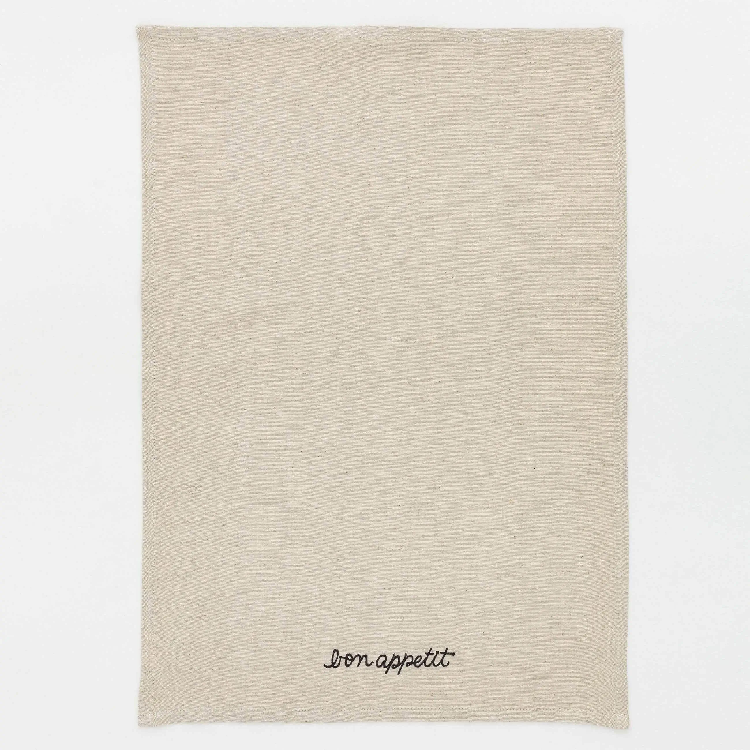 Kitchen towel, 40x60 cm, cotton / linen, beige, Flax, image-0