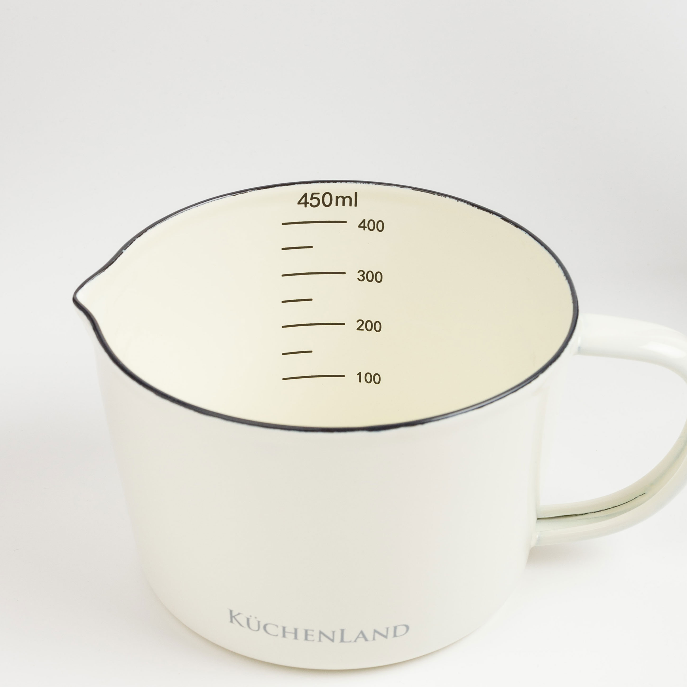 Measuring Mug, 500 ml, enameled metal, milk, Nostalgia, image-4